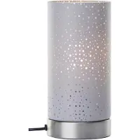 Brilliant Lampe de table Scarlett nickel avec gris