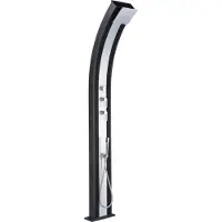 Star Pump Douche hybride Dada Curve 40L - 228 cm - Socle : 32.4x14cm - Anthracite / Alu brossé