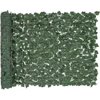 Vevor Haie Artificielle 99x249 cm Brise Vue Clôture de Lierre Artificiel Intimité Support en Tissu Maillé et Joint Renforcé Déco Fausses Feuilles pour Jardin