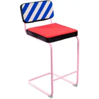 Seletti Tabouret de bar Superstool à rayures bleues