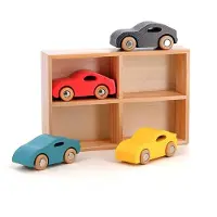 Vilac Set De 4 Voitures En Bois Super Vilacity