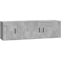 vidaXL Ensemble d'armoires TV 2 pièces gris béton Bois composite