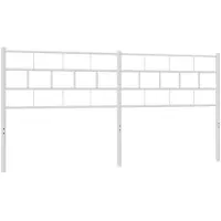 vidaXL Tête de lit de rechange en métal blanc 200 cm