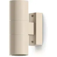 Calex Applique murale Turin, résistante aux éclaboussures, comprenant un spot GU10, couleur beige