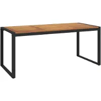 vidaXL Table de jardin avec piètement en U 180x90x75 cm Bois d'acacia massif