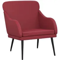 vidaXL Fauteuil Bordeaux 63x76x80 cm Similicuir