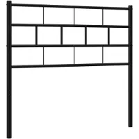 vidaXL Tête de lit de rechange en métal noir 75 cm