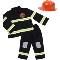 Den Goda Fen Costumes - Kit de pompier - Noir - - 4-6 ans (104-116) - Costumes