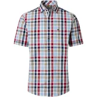 REDMOND Modern Fit Chemise rouge, A carreaux