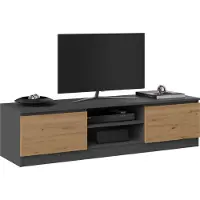 Top E Shop Meuble TV SABA 2 – chêne artisan / anthracite