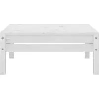 vidaXL Tabouret de jardin Blanc Pin massif