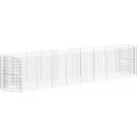 vidaXL Gabion haut-plateau Fer galvanisé 500x100x100 cm