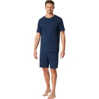 Schiesser Pyjama long ' Modern Bonded ' bleu