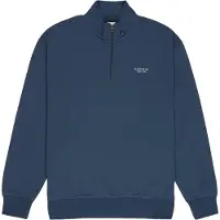 Element - Sweat à col montant zippé - Co Emb Quarter Zip Sweatshirt Dark Denim pour Homme en Coton - Taille L - Navy