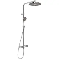 Hansa aurelia - doucheset met thermostaat, diameter 30 cm, 3 jets, chroom
