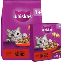 Whiskas 800g 1 +, bœuf - Croquettes pour chat
