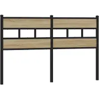 vidaXL Tête de lit de rechange en chêne Sonoma 140 cm Fer et bois composite