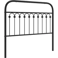 vidaXL Tête de lit de rechange en métal noir 107 cm