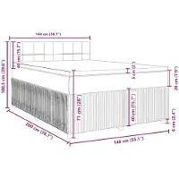 vidaXL Lit boxspring avec matelas bleu 140x200 cm velours