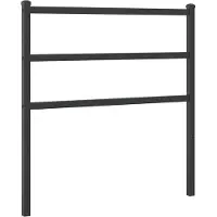 vidaXL Tête de lit de rechange en métal noir 90 cm