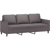 vidaXL Canapé à 3 places Gris 180 cm Similicuir