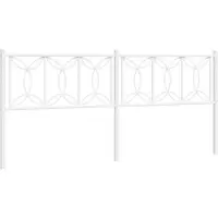 Super Merchant Tête de lit de rechange en métal blanc 200 cm