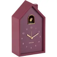 Karlsson - Wecker Modern Cuckoo Oro - Violet - 15 x 11,5 x 20 cm