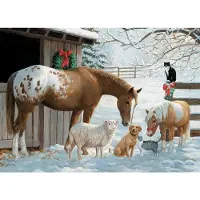 Cobble Hill Puzzle Pièces XXL Familly - Winter Barnyard - 200 à 499 pièces