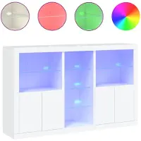 vidaXL Sideboard avec lampes LED blanc 162x37x100 cm