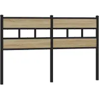 vidaXL Tête de lit de rechange en chêne Sonoma 160 cm Fer et bois