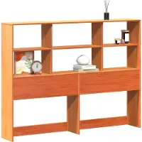 vidaXL Tête de lit avec espace de rangement Marron cire 135 cm Pin massif