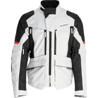 Acerbis X-Rover, veste textile imperméable ,Noir/Gris Clair/Rouge ,XL