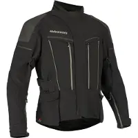 Halvarssons Veste de moto textile imperméable Mora V2, noire, taille 56