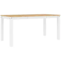 vidaXL Table à manger PANAMA Blanche 160 x 80 x 75 cm en pin massif