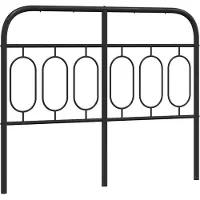 vidaXL Tête de lit de rechange en métal noir 120 cm
