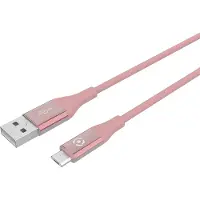 Celly USBMICROCOLORPK câble USB 1 m USB 2.0 USB A Micro-USB B Rose