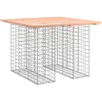 vidaXL Banc de jardin en gabions 100x102x72 cm bois massif douglas