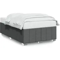 vidaXL Cadre de lit sans matelas gris foncé 120x200 cm Tissu