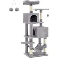 Leobert Arbre À Chat - - Gris Clair - 49 X 40 X 155 Cm