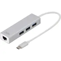 Digitus DA-70255 USB Typ C 3.0 Hub mit Gigabit Ethernet