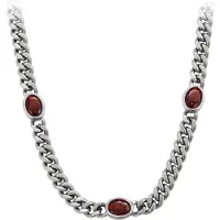 Gaya Chaîne rouge rubis / argent