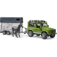 BRUDER Land Rover Defender Sw Equine Transportation Argenté Enfants