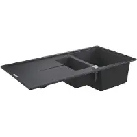 GROHE K400 - Evier composite avec égouttoir Noir granite 1000 x 500 mm 31642AP0