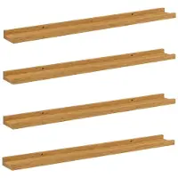 vidaXL Étagères Murales 4 pcs Beige 80 x 9 x 3 cm Bois d'ingénierie