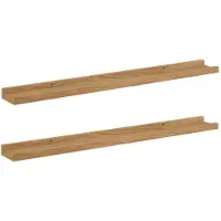 vidaXL Étagères Murales 2 pcs Marron 80 x 9 x 3 cm Bois d'ingénierie