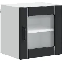 vidaXL Armoire murale en verre LUCCA, noire, 40 x 31 x 40 cm, aggloméré