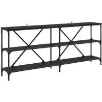 vidaXL Table console Chêne noir 180 x 30 x 75 cm Bois d'ingénierie