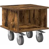 vidaXL Support TV Chêne fumé 37 x 35 x 35 cm Bois composite