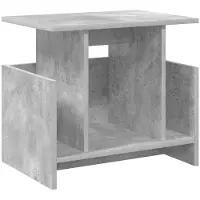 vidaXL Support TV , 50 x 35 x 45 cm, béton gris, panneau de fibres de bois