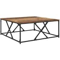 vidaXL Table basse en vieux bois 100 x 100 x 40 cm Bois composite